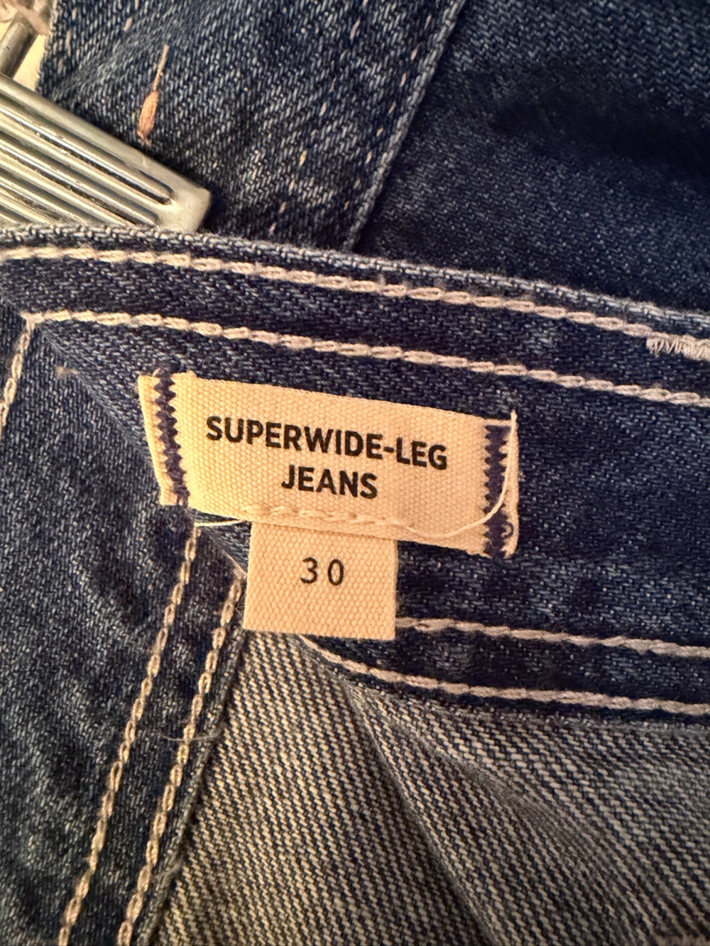 Madewell Superwide-Leg Cuffed Jeans - size 30 - Picture 4 of 11